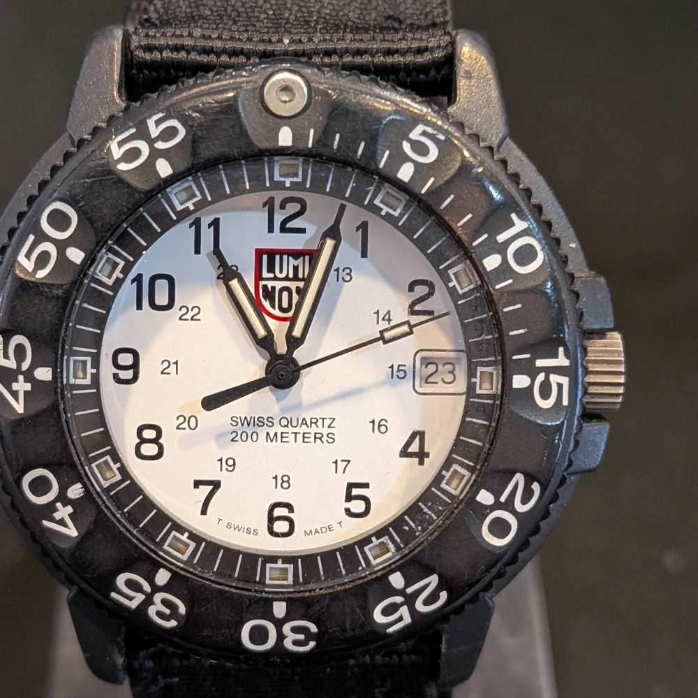 Luminox Black and White Swiss Quartz Watch